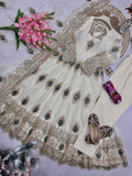 Heavy Fandy Silk with Embroidery Threads & Zari Sequins Work Salwar Kameez
