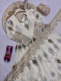 Heavy Fandy Silk with Embroidery Threads & Zari Sequins Work Salwar Kameez