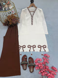 New Designer Party Wear Look Pure Roman Silk Top & Plazzo set