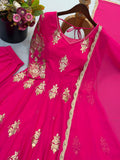 Heavy Georgette With Heavy Embroidered Sequence work With Fully Flair Beautiful Salwar Kameez
