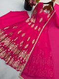 Heavy Georgette With Heavy Embroidered Sequence work With Fully Flair Beautiful Salwar Kameez