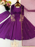 Exclusive Trending Designer Gown with Heavy sequence embroidery work Dupatta