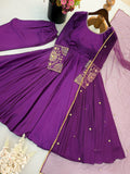 Exclusive Trending Designer Gown with Heavy sequence embroidery work Dupatta