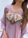 BEAUTIFUL HAND WORK OUTFIT SEQUENCE EMBROIDERED GOWN PANT WITH DUPATTA