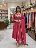 BEAUTIFUL HAND WORK OUTFIT SEQUENCE EMBROIDERED GOWN PANT WITH DUPATTA