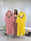 BEAUTIFUL HAND WORK OUTFIT SEQUENCE EMBROIDERED GOWN PANT WITH DUPATTA