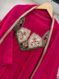 BEAUTIFUL HAND WORK OUTFIT SEQUENCE EMBROIDERED GOWN PANT WITH DUPATTA