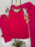 BEAUTIFUL HAND WORK OUTFIT SEQUENCE EMBROIDERED GOWN PANT WITH DUPATTA