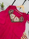 BEAUTIFUL HAND WORK OUTFIT SEQUENCE EMBROIDERED GOWN PANT WITH DUPATTA