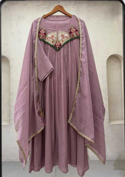 BEAUTIFUL HAND WORK OUTFIT SEQUENCE EMBROIDERED GOWN PANT WITH DUPATTA