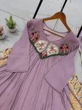 BEAUTIFUL HAND WORK OUTFIT SEQUENCE EMBROIDERED GOWN PANT WITH DUPATTA