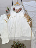 BEAUTIFUL HAND WORK OUTFIT SEQUENCE EMBROIDERED GOWN PANT WITH DUPATTA