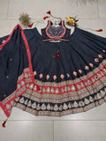 DESIGNER NAVARATRI FULLSTITCHED LAHENGA CHOLI WITH REAL MIRROR WORK