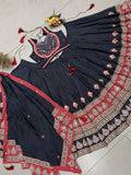 DESIGNER NAVARATRI FULLSTITCHED LAHENGA CHOLI WITH REAL MIRROR WORK