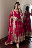 Heavy Fandy Silk with Embroidery Threads & Zari Sequins Work Salwar Kameez