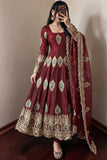 Heavy Fandy Silk with Embroidery Threads & Zari Sequins Work Salwar Kameez