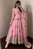 Heavy Fandy Silk with Embroidery Threads & Zari Sequins Work Salwar Kameez