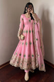 Heavy Fandy Silk with Embroidery Threads & Zari Sequins Work Salwar Kameez