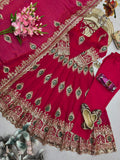 Heavy Fandy Silk with Embroidery Threads & Zari Sequins Work Salwar Kameez