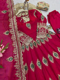 Heavy Fandy Silk with Embroidery Threads & Zari Sequins Work Salwar Kameez