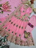 Heavy Fandy Silk with Embroidery Threads & Zari Sequins Work Salwar Kameez
