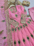 Heavy Fandy Silk with Embroidery Threads & Zari Sequins Work Salwar Kameez