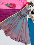 New Designer Fendy Silk Party Gown Pent & Dupatta Set