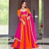Heavy Fandy Silk With 3mm Sequence and Embroidery Work Beautiful Salwar Kameez