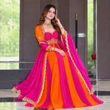 Heavy Fandy Silk With 3mm Sequence and Embroidery Work Beautiful Salwar Kameez