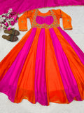 Heavy Fandy Silk With 3mm Sequence and Embroidery Work Beautiful Salwar Kameez