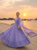 New Party Wear Look Heavy Faux Georgette Gown Dupatta & Bottom Set
