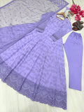 New Party Wear Look Heavy Faux Georgette Gown Dupatta & Bottom Set