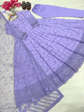 New Party Wear Look Heavy Faux Georgette Gown Dupatta & Bottom Set