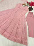 New Party Wear Look Heavy Faux Georgette Gown Dupatta & Bottom Set