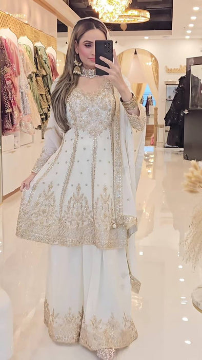 Heavy Chinon silk With Heavy 5mm Embroidery Sequence Coding Work Salwar Kameez