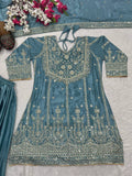 Heavy Chinon silk With Heavy 5mm Embroidery Sequence Coding Work Salwar Kameez