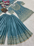 Heavy Chinon silk With Heavy 5mm Embroidery Sequence Coding Work Salwar Kameez