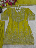 Heavy Chinon silk With Heavy 5mm Embroidery Sequence Coding Work Salwar Kameez