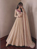 Fully Stitched & Ready to Wear Doremon Crush Embroidery thread work With Fully Flair Salwar Kameez