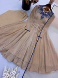 Fully Stitched & Ready to Wear Doremon Crush Embroidery thread work With Fully Flair Salwar Kameez