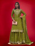 READY TO WEAR 3 PIECE FANCY KURTI WITH BEAUTIFUL SHARARA AND PRETTY DUPATTA