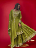 READY TO WEAR 3 PIECE FANCY KURTI WITH BEAUTIFUL SHARARA AND PRETTY DUPATTA