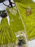 READY TO WEAR 3 PIECE FANCY KURTI WITH BEAUTIFUL SHARARA AND PRETTY DUPATTA