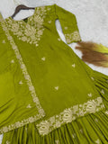 READY TO WEAR 3 PIECE FANCY KURTI WITH BEAUTIFUL SHARARA AND PRETTY DUPATTA