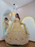 Premium Quality Fendy Silk with Embroidery Sequins Work Lehenga Choli
