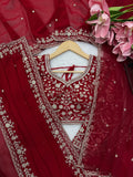 Faux Georgette with Intricate Thread With Sequence Detailing Beautiful Saree
