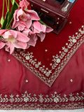 Faux Georgette with Intricate Thread With Sequence Detailing Beautiful Saree