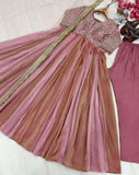 New Party Wear Look Pure Nc Moss Gown Dupatta & Bottom Set