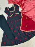 New Fancy Anarkali Gown-Pant And Dupatta Set Fully Stitched