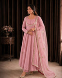 New Fancy Anarkali Gown-Pant And Dupatta Set Fully Stitched